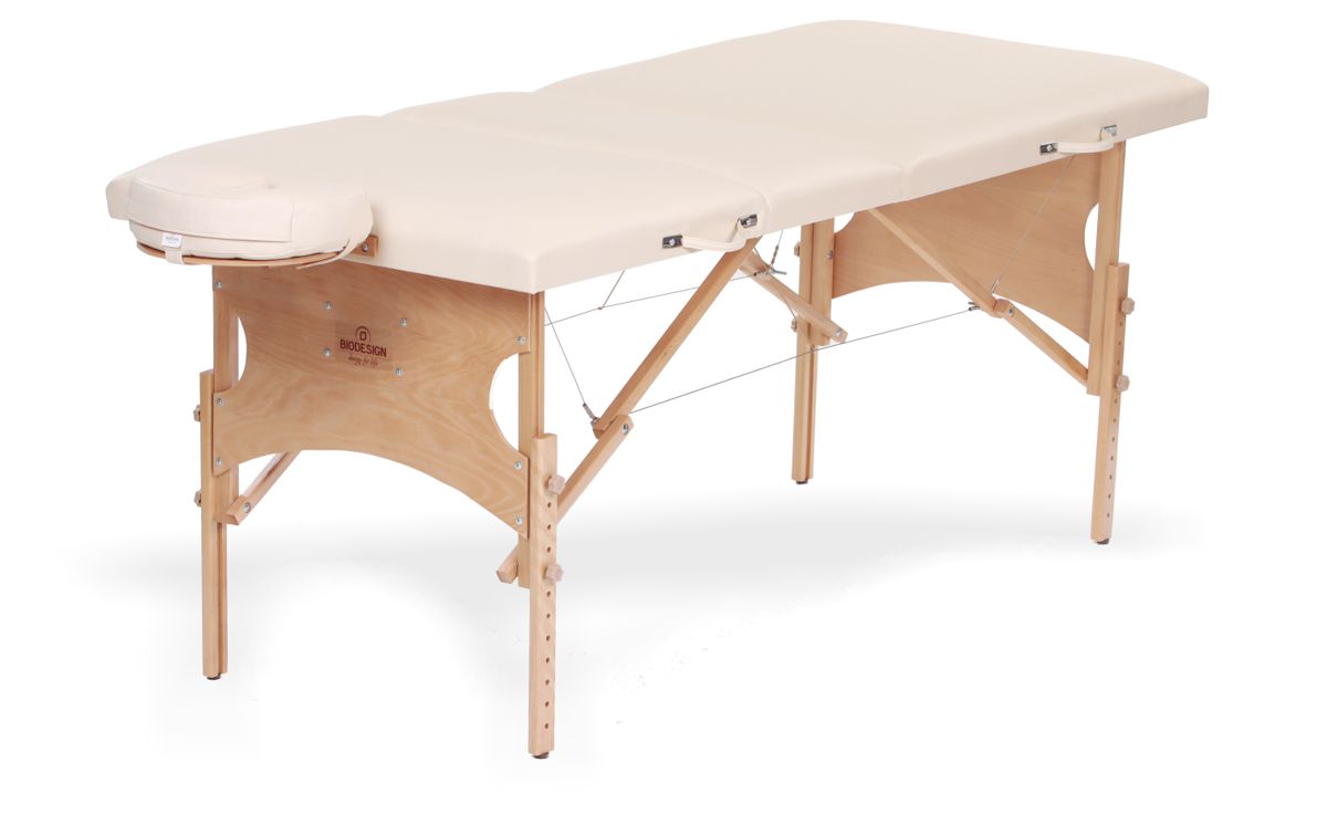 Confort - masă de masaj portabilă, trei secțiuni, culoare crem